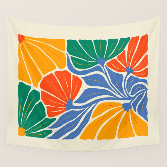 Starlight Summer: Matisse Foliage | Flower Market 002 Wall Tapestry Gallery Image 1