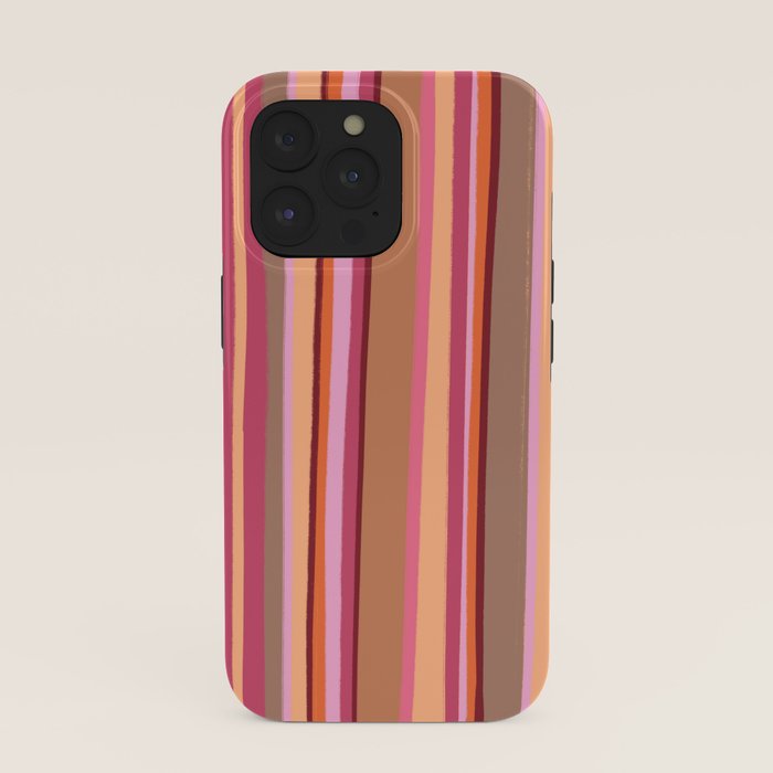 Sunday Morning Stripes Inspired by PANTONE 17 1230 Mocha Mousse iPhone Case Gallery Image 39