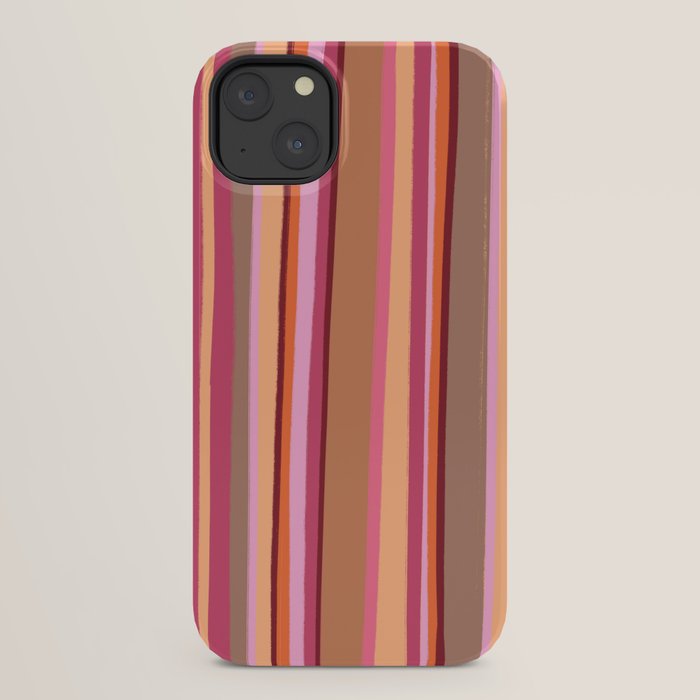 Sunday Morning Stripes Inspired by PANTONE 17 1230 Mocha Mousse iPhone Case Gallery Image 22