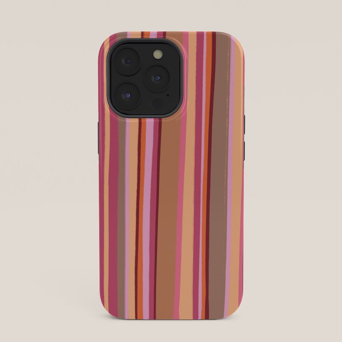 Sunday Morning Stripes Inspired by PANTONE 17 1230 Mocha Mousse iPhone Case Gallery Image 35