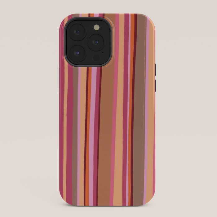 Sunday Morning Stripes Inspired by PANTONE 17 1230 Mocha Mousse iPhone Case Gallery Image 36