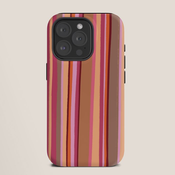 Sunday Morning Stripes Inspired by PANTONE 17 1230 Mocha Mousse iPhone Case Gallery Image 11
