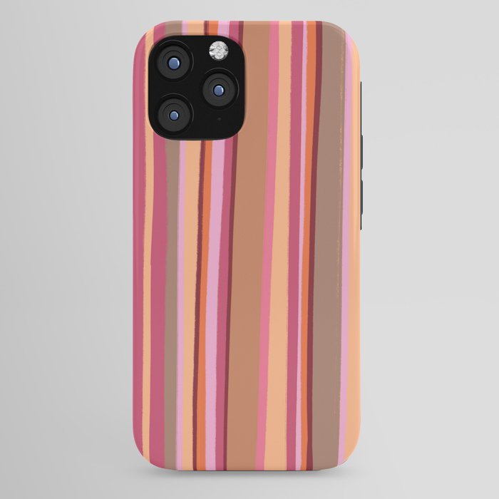 Sunday Morning Stripes Inspired by PANTONE 17 1230 Mocha Mousse iPhone Case Gallery Image 44