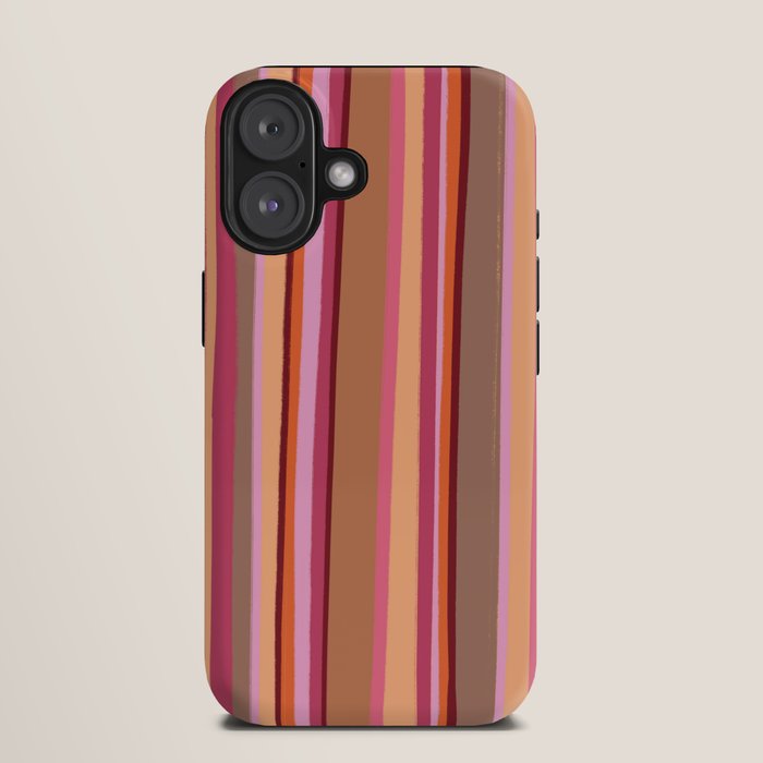 Sunday Morning Stripes Inspired by PANTONE 17 1230 Mocha Mousse iPhone Case Gallery Image 9