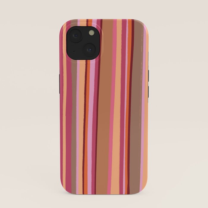 Sunday Morning Stripes Inspired by PANTONE 17 1230 Mocha Mousse iPhone Case Gallery Image 37