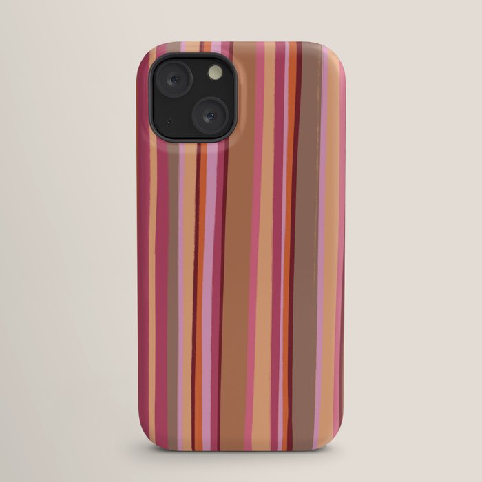 Sunday Morning Stripes Inspired by PANTONE 17 1230 Mocha Mousse iPhone Case Gallery Image 17