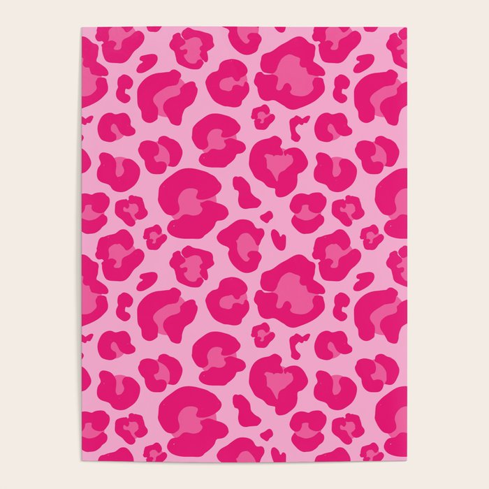 Pink Leopard Print Pattern Wallpaper - Preppy Aesthetic Poster Gallery Image 4