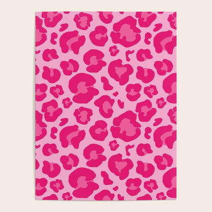 Pink Leopard Print Pattern Wallpaper - Preppy Aesthetic Poster Gallery Image 4
