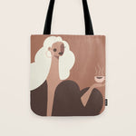 Coffee Hour Inspired by PANTONE 17 1230 Mocha Mousse Tote Bag Gallery Image 1