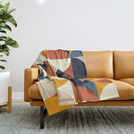 mid century abstract shapes fall winter 3 Throw Blanket Gallery Image 1