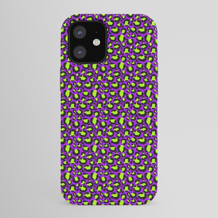 Neon Purple Green Leopard Pattern iPhone Case Gallery Image 41