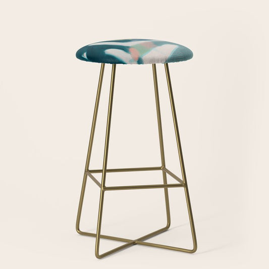 abstract pastel leaves 2 Stool Gallery Image 2