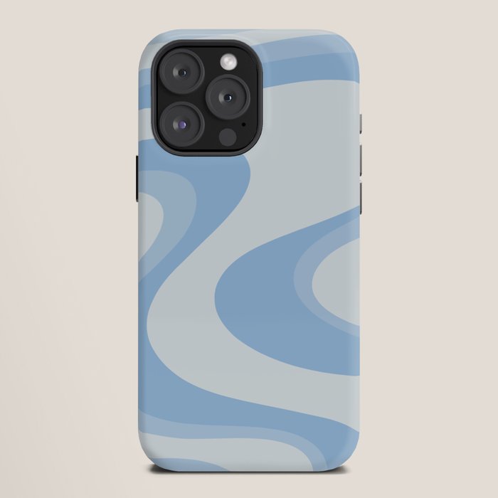 Retro Swirls Powder Blue Abstract Pattern iPhone Case Gallery Image 12