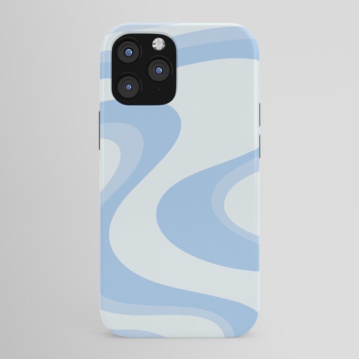 Retro Swirls Powder Blue Abstract Pattern iPhone Case Gallery Image 43