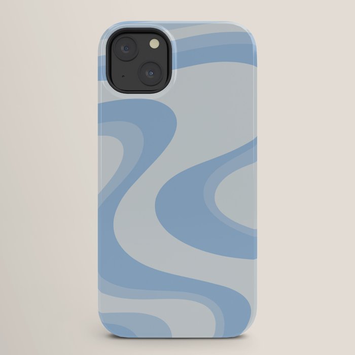 Retro Swirls Powder Blue Abstract Pattern iPhone Case Gallery Image 26