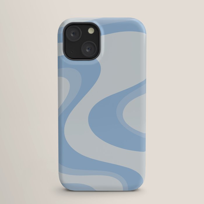 Retro Swirls Powder Blue Abstract Pattern iPhone Case Gallery Image 17