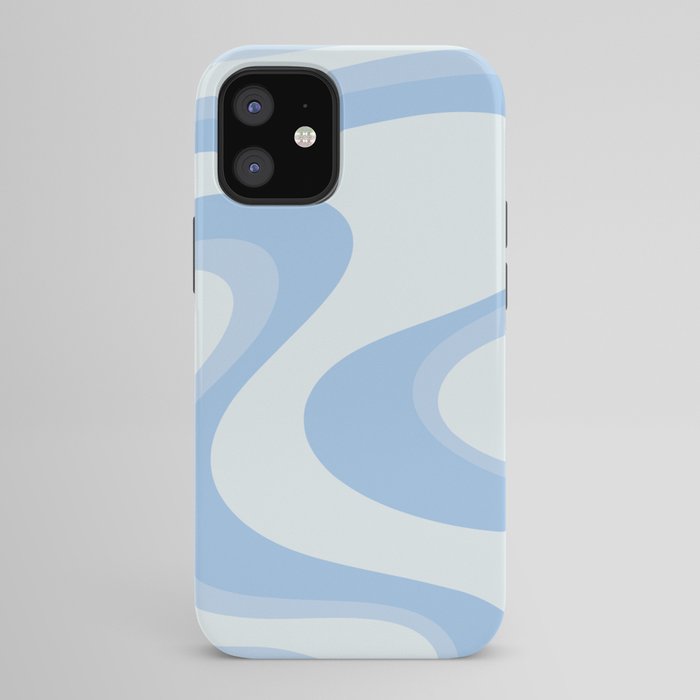 Retro Swirls Powder Blue Abstract Pattern iPhone Case Gallery Image 42