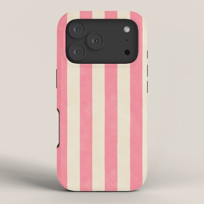Cabana Stripe - pink & cream iPhone Case Gallery Image 3
