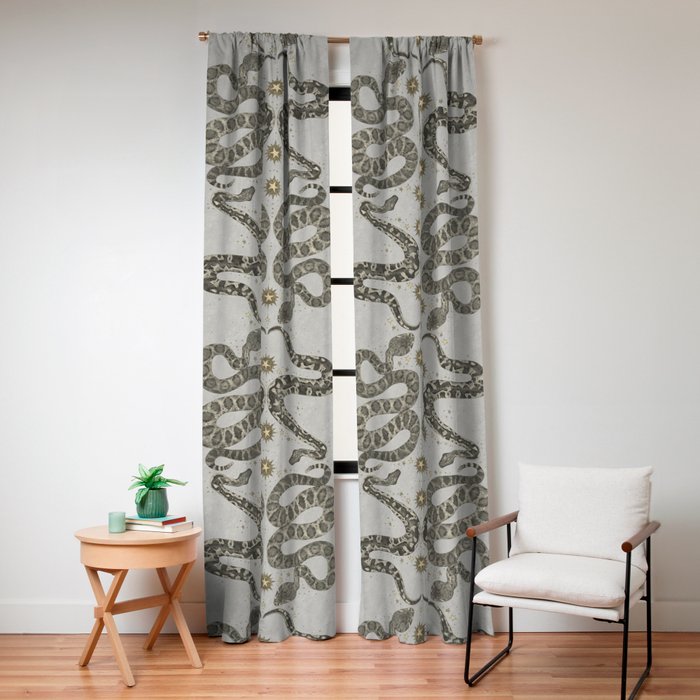 celestial snakes silver Window Curtain Gallery Image 8