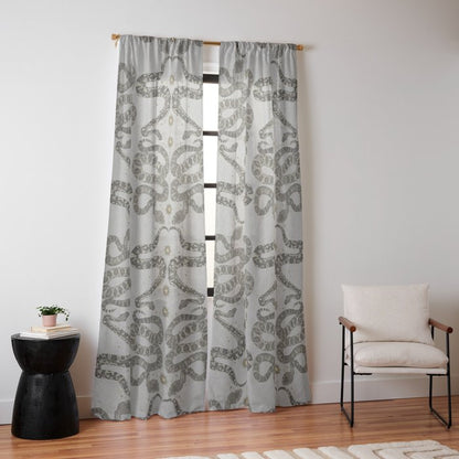 celestial snakes silver Window Curtain Gallery Image 14