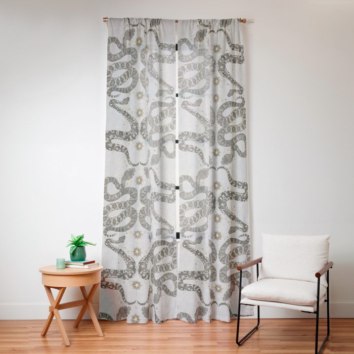 celestial snakes silver Window Curtain Gallery Image 12