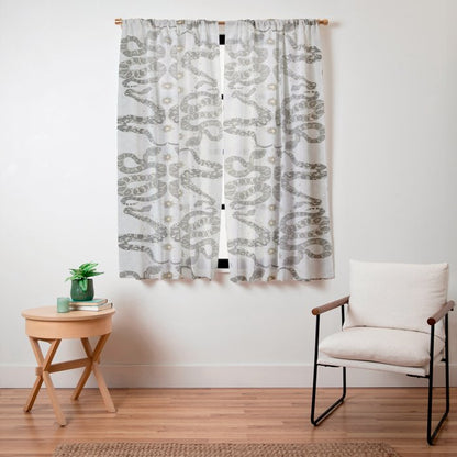celestial snakes silver Window Curtain Gallery Image 11