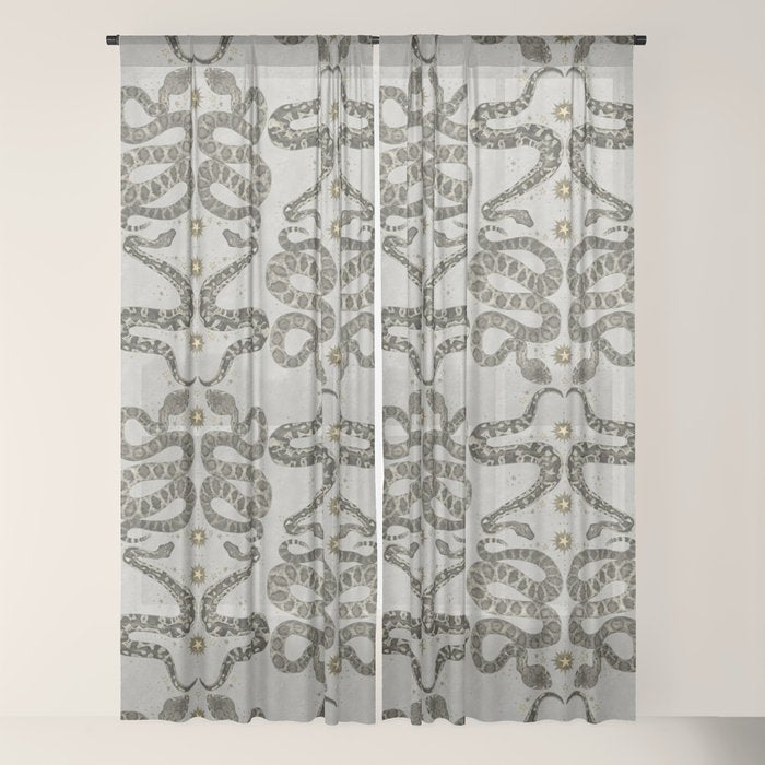 celestial snakes silver Window Curtain Gallery Image 18