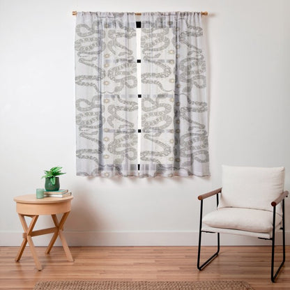 celestial snakes silver Window Curtain Gallery Image 23