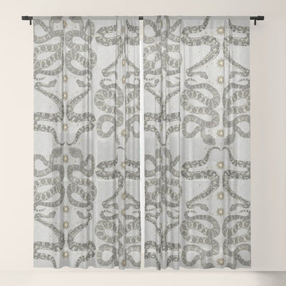 celestial snakes silver Window Curtain Gallery Image 21