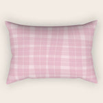 Wavy Plaid Pink Rectangular Pillow Gallery Image 1