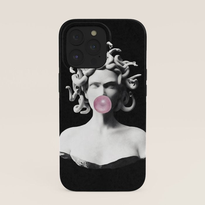 Medusa blowing pink bubblegum bubble iPhone Case Gallery Image 39