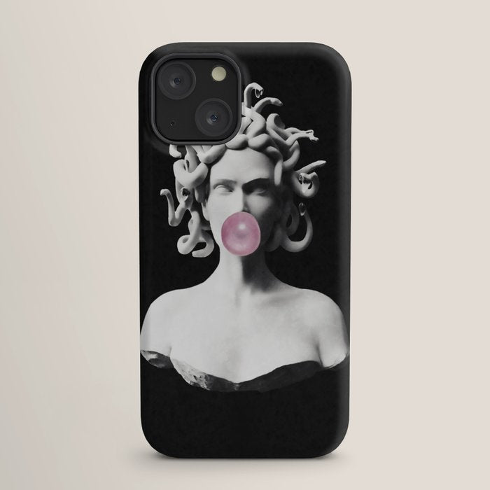 Medusa blowing pink bubblegum bubble iPhone Case Gallery Image 17