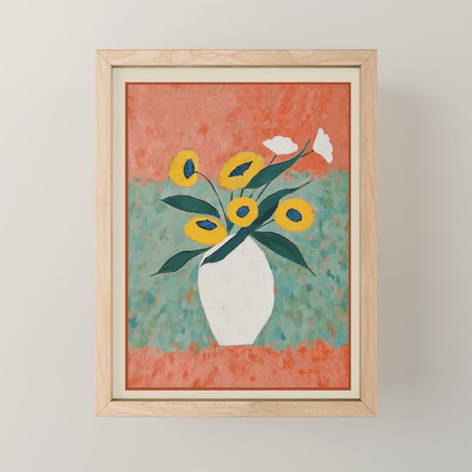 Bold Sunflower Still Life Mini Art Print Gallery Image 1