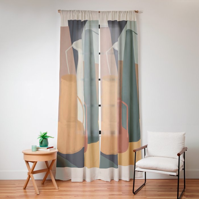 Abstract Art Vases 4 Window Curtain Gallery Image 12