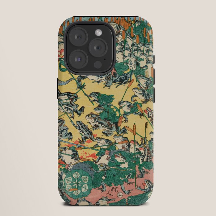 Fashionable Battle of Frogs by Kawanabe Kyosai, 1864 iPhone Case Gallery Image 11