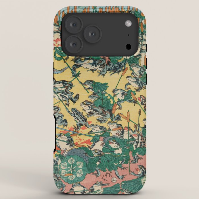Fashionable Battle of Frogs by Kawanabe Kyosai, 1864 iPhone Case Gallery Image 8