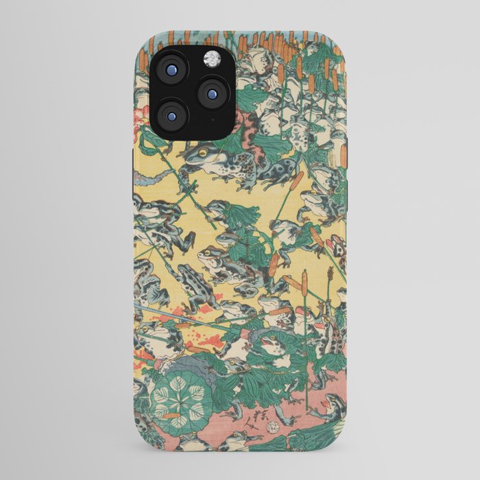 Fashionable Battle of Frogs by Kawanabe Kyosai, 1864 iPhone Case Gallery Image 43