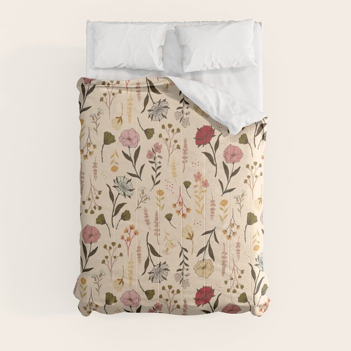 Spring Garden Flower Collection - Cream Comforter Gallery Image 8