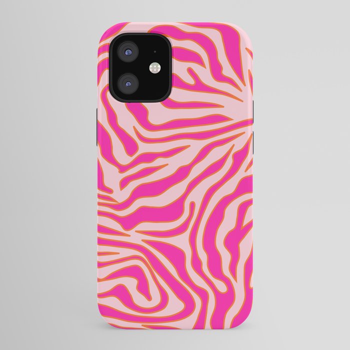 Zebra Print Pink And Orange Zebra Stripes Wild Animal Print Preppy Decor Modern Zebra Pattern iPhone Case Gallery Image 41