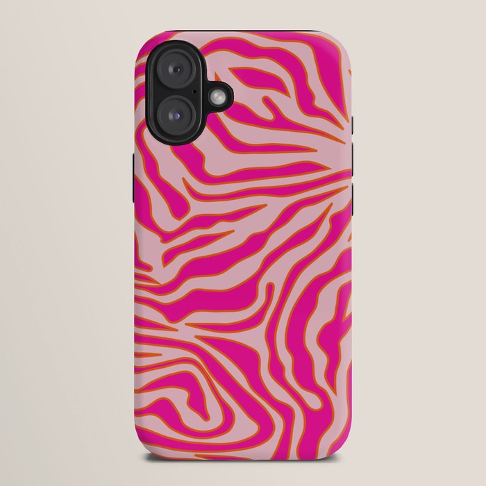 Zebra Print Pink And Orange Zebra Stripes Wild Animal Print Preppy Decor Modern Zebra Pattern iPhone Case Gallery Image 10