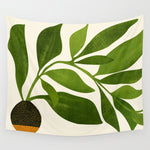 The Wanderer - House Plant Illustration Wall Tapestry Gallery Image 1