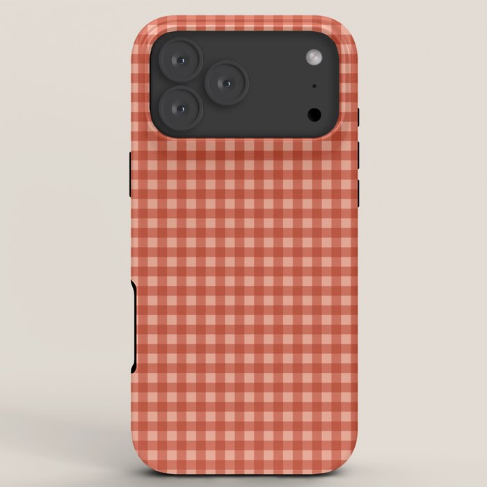 Gingham Plaid Pattern - Strawberry Red iPhone Case Gallery Image 8