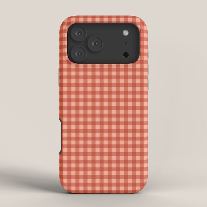Gingham Plaid Pattern - Strawberry Red iPhone Case Gallery Image 4