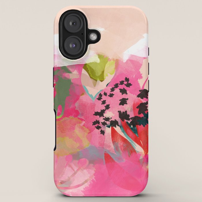 pink summer garden dream abstract iPhone Case Gallery Image 5