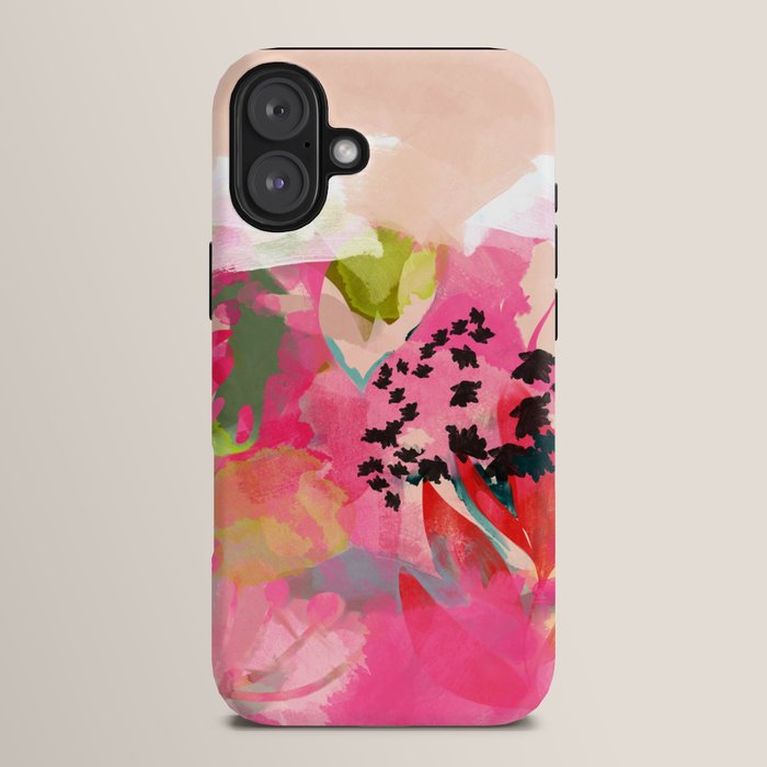 pink summer garden dream abstract iPhone Case Gallery Image 14