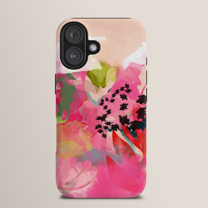 pink summer garden dream abstract iPhone Case Gallery Image 13