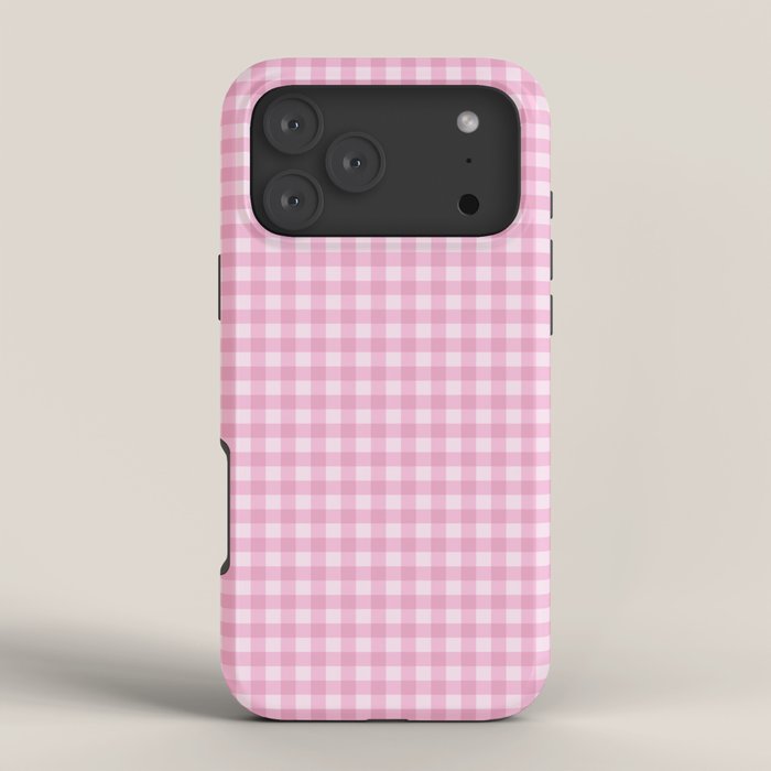 Gingham Plaid Pattern - Pastel Pink iPhone Case Gallery Image 4