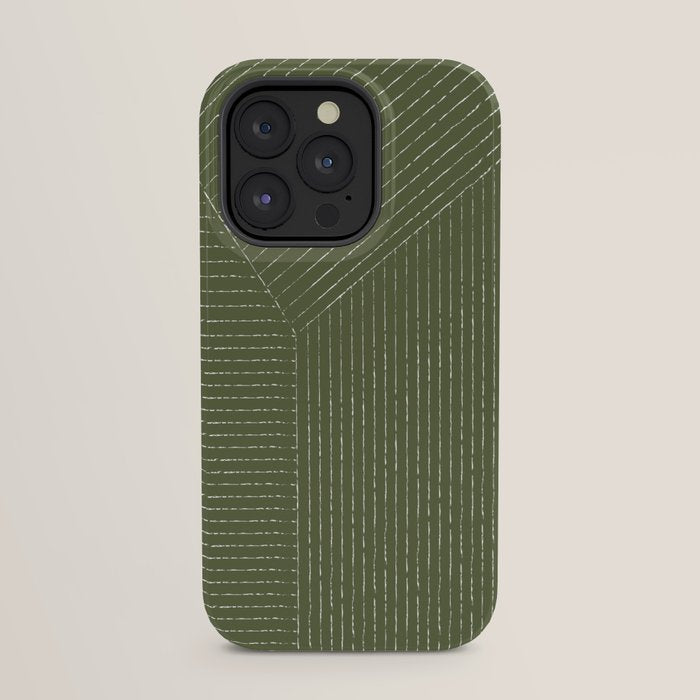 Lines (Moss Green) iPhone Case Gallery Image 23