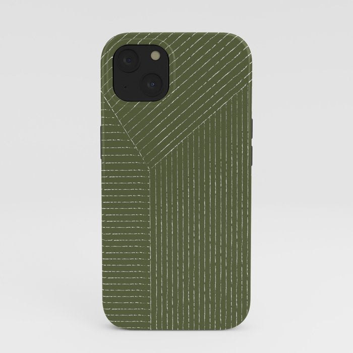 Lines (Moss Green) iPhone Case Gallery Image 37