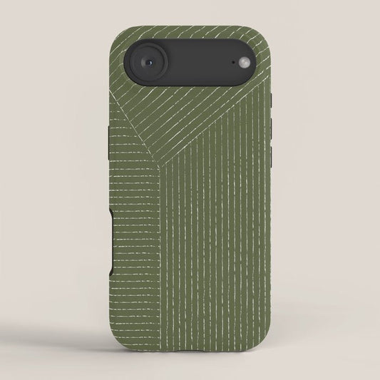 Lines (Moss Green) iPhone Case Gallery Image 2